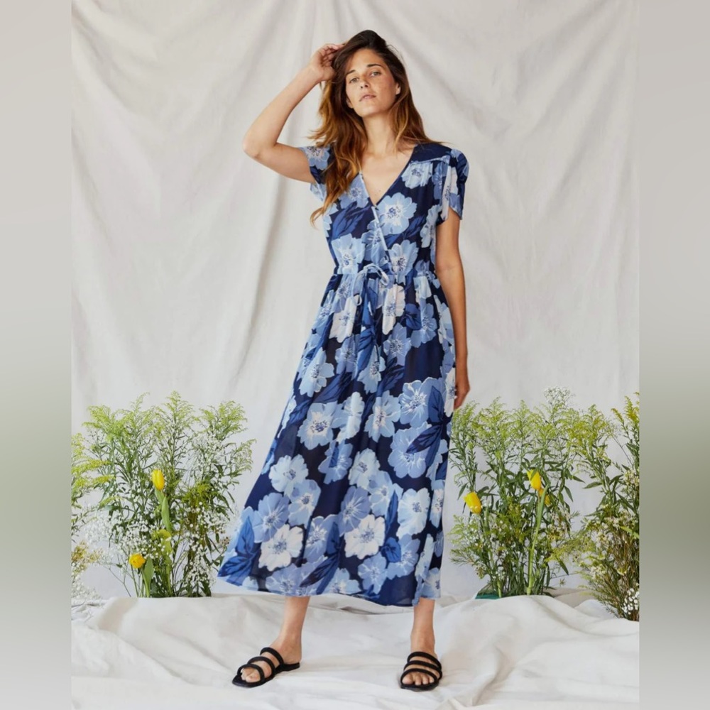 NWT CHRISTY DAWN Dawn Dress Hibiscus Blues